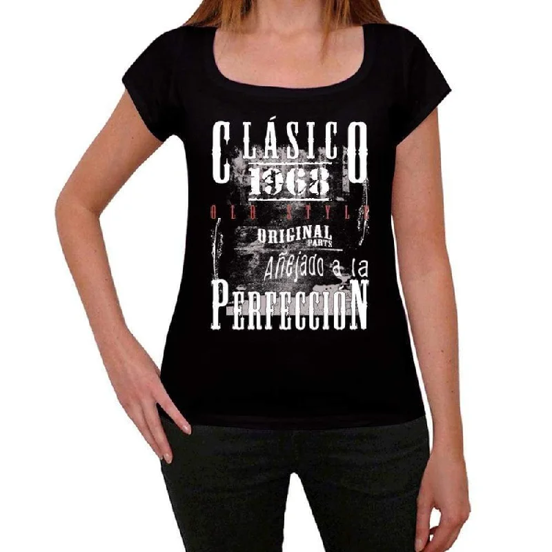 Aged To Perfection, Spanish, 1968, Black, Women's Short Sleeve Round Neck T-shirt, gift t-shirt 00358