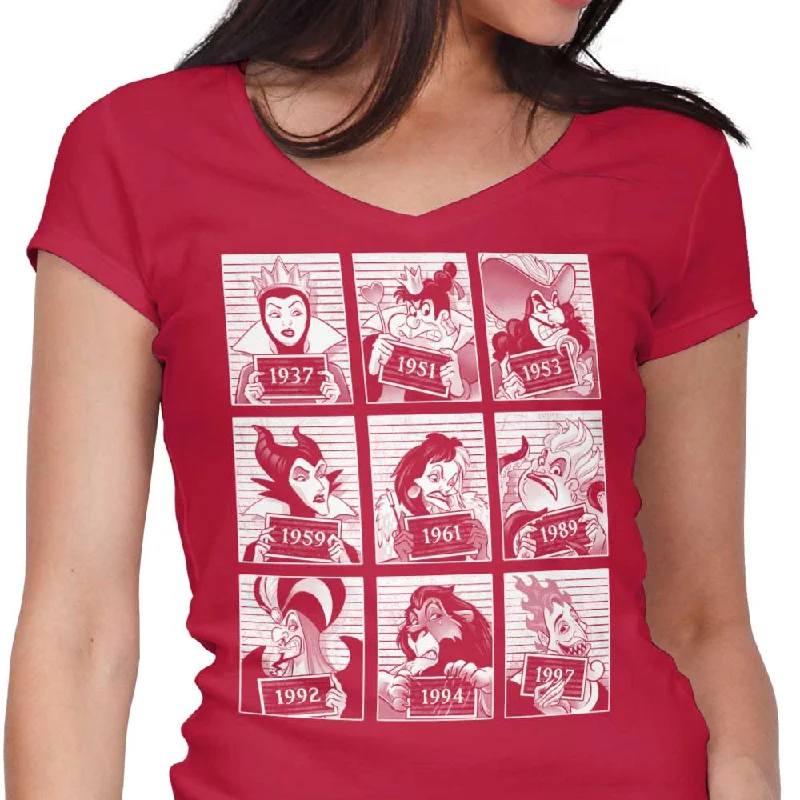 Women's V-Neck / Red / S