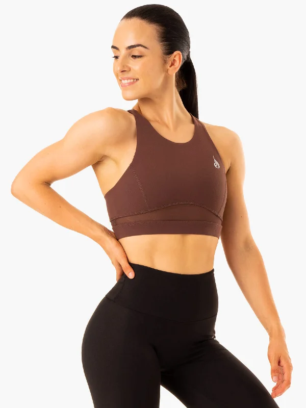 Amazon Mesh Sports Bra - Chocolate