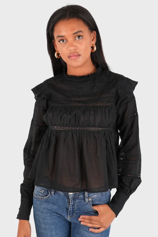 ""Amour"" blouse black