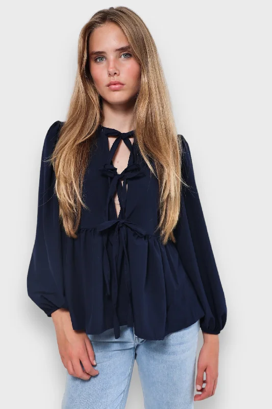 ""Angel"" blouse navy