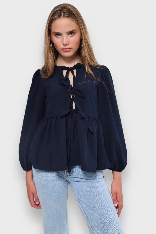 ""Angel"" blouse navy