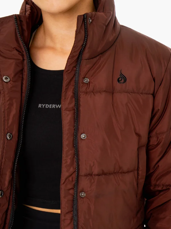 Apex Puffer Jacket - Chocolate