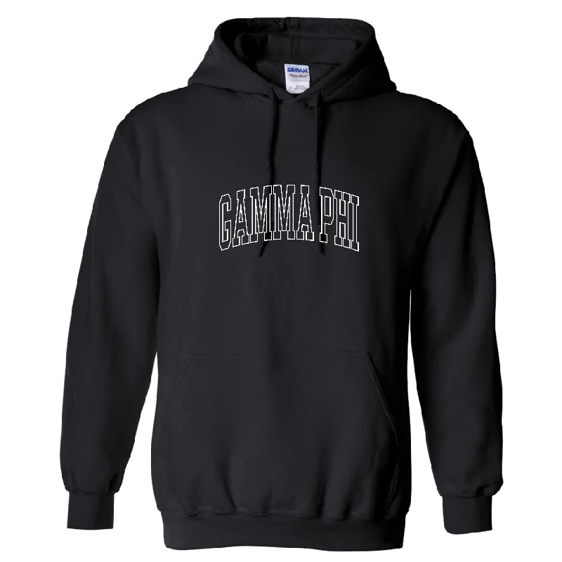 Black Embroidered Collegiate Hoodie <br> (sororities G-Z)