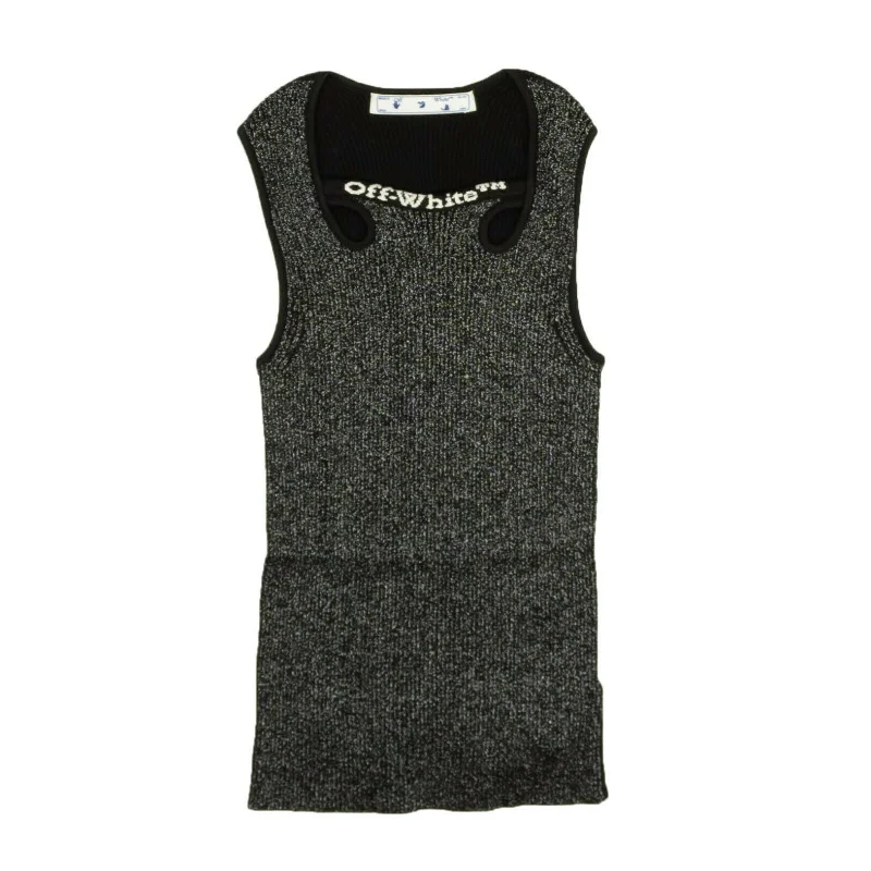 Black Shiny Logo Tank Top