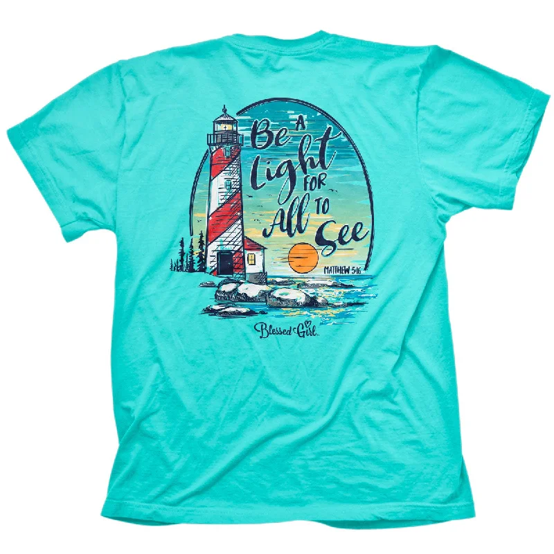 Blessed Girl Womens T-Shirt Light House