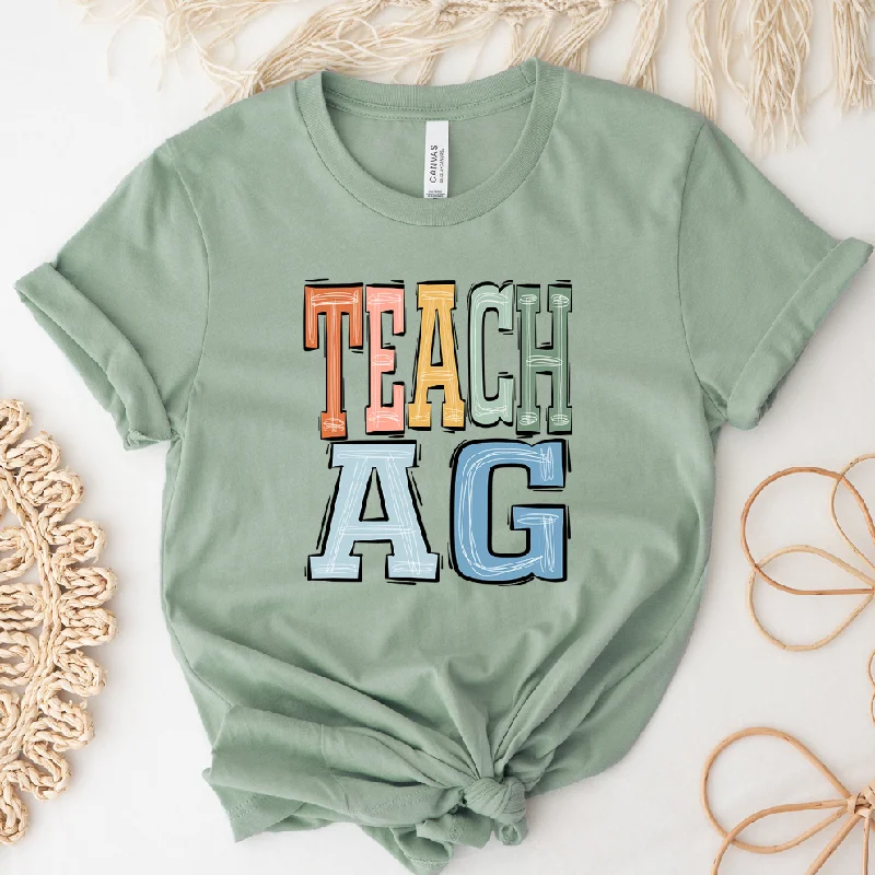 Boho Colors Teach Ag T-Shirt (XS-4XL) - Multiple Colors!