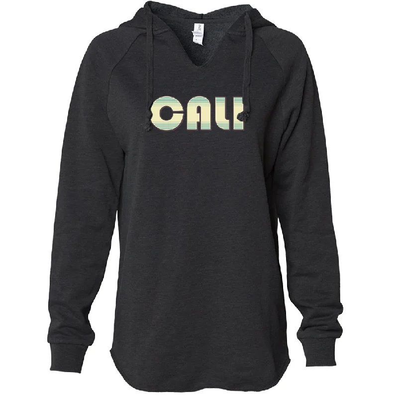 Cali 70's Stripe Women's Soft Hooded Pullover