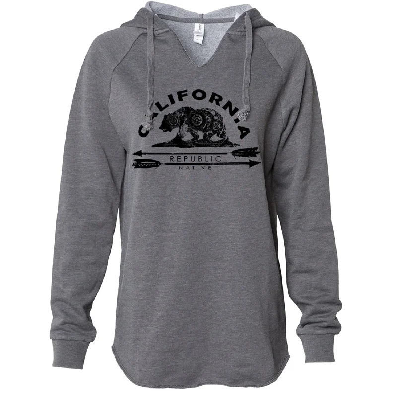 California Arrow Bear Women's Soft Hooded Pullover