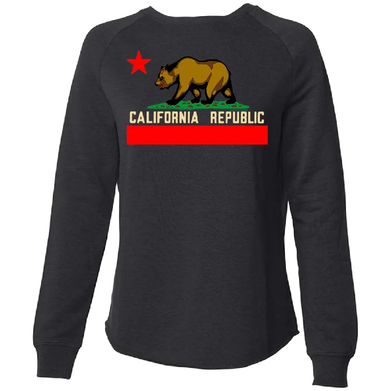 California Republic Borderless Bear Flag Super Soft Crewneck Sweater