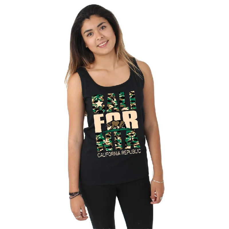 California Republic Vintage Camo Women's Tank Top