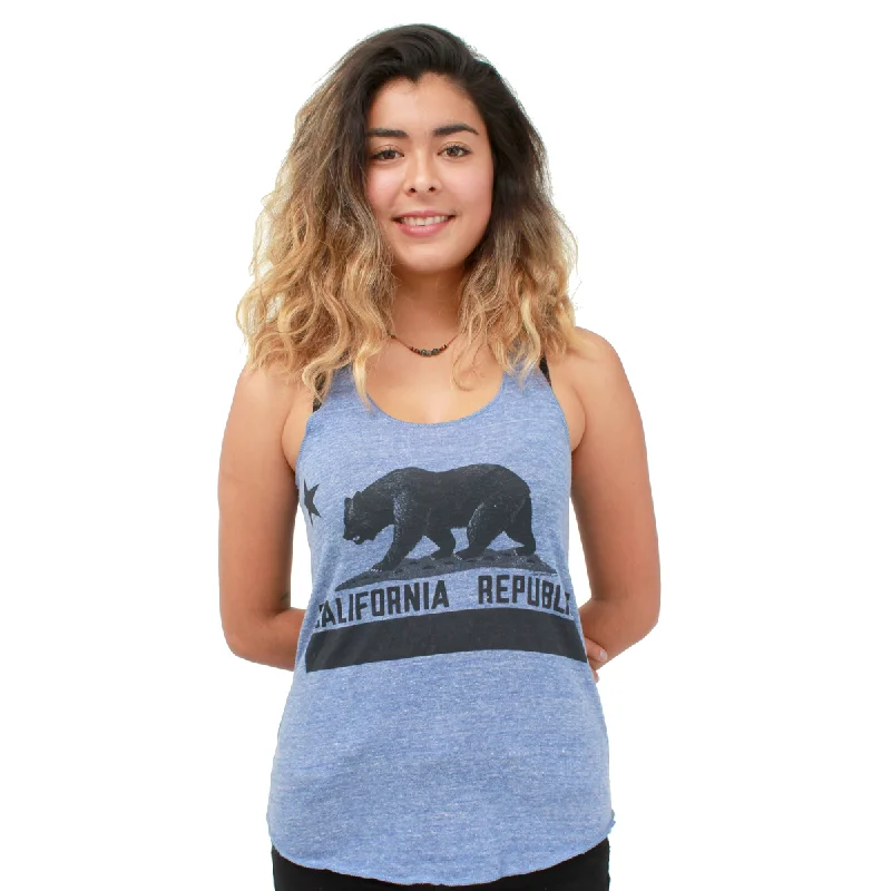 California Republic Vintage Flag Racerback Tank Top