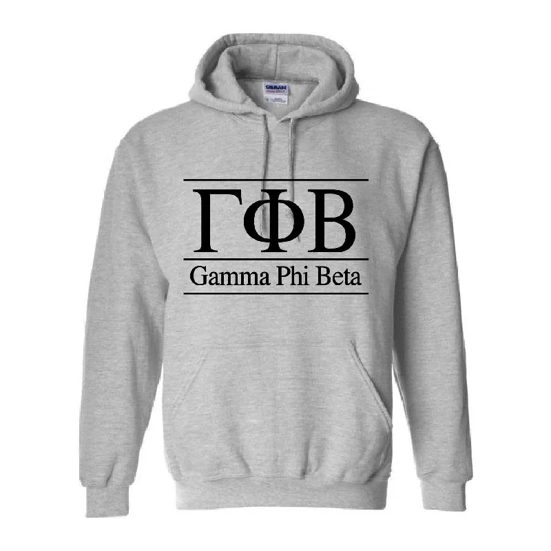 Classic Letters Hoodie in Sport Grey <br> (sororities G-Z)