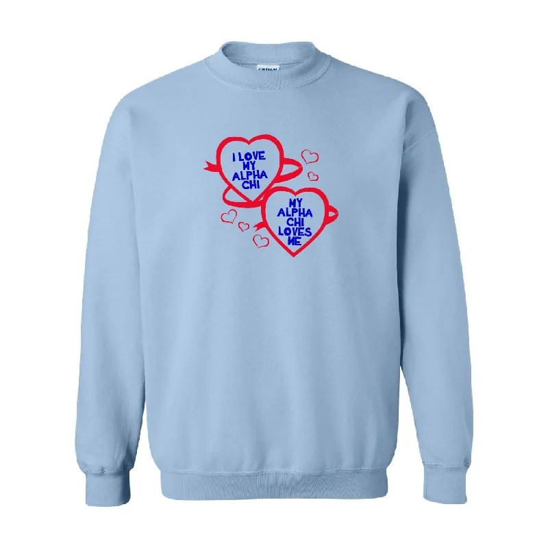 Loves Me Crewneck Baby Blue