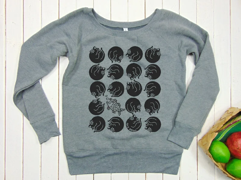 Women's Fleece Sweatshirt ""Black Cats"" [FREE SHIPPING]