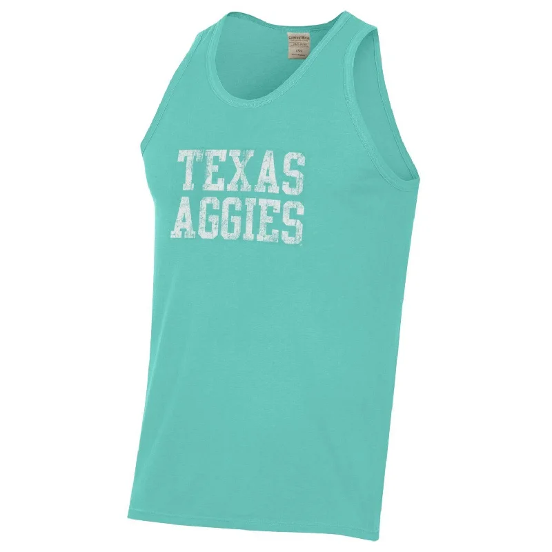 Distressed Texas Aggies Comfort Wash Tank - Mint