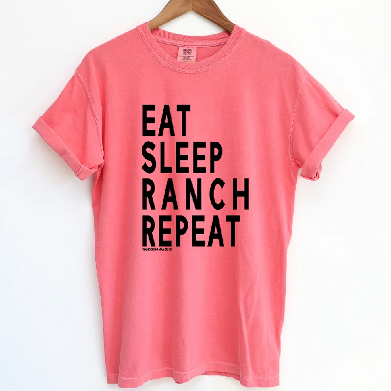 Eat Sleep Ranch Repeat ComfortWash/ComfortColor T-Shirt (S-4XL) - Multiple Colors!