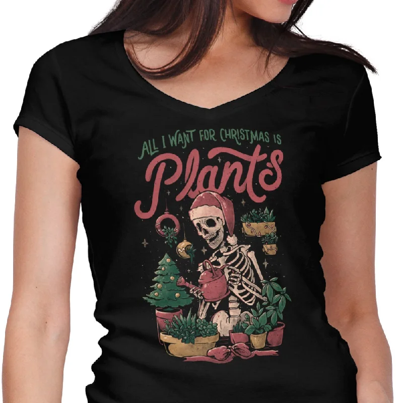 Christmas Plants - Women's V-Neck