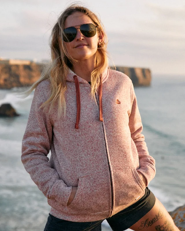 Farley - Womens Borg Lined Hoodie - Pink