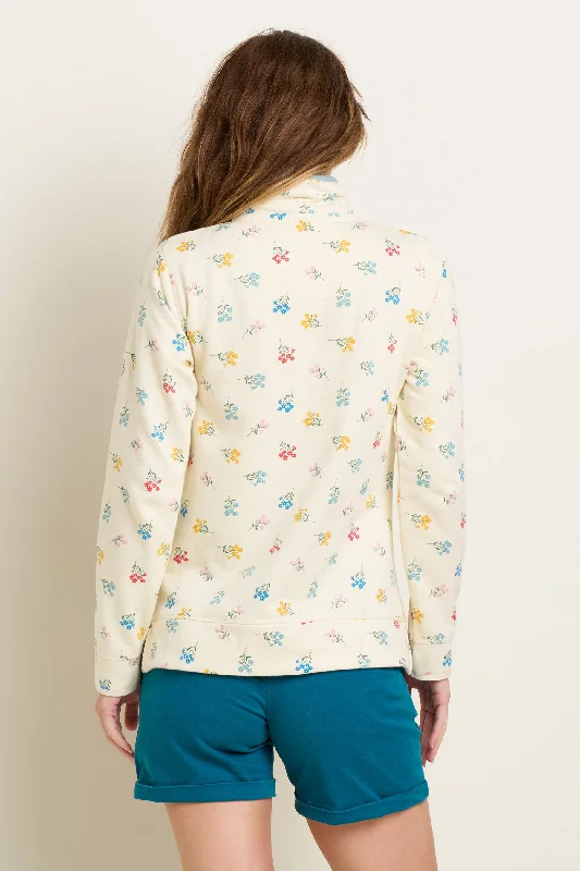 Floral Quarter Zip Sweat