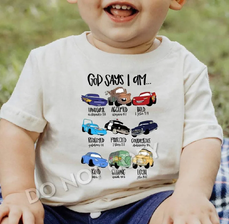 God Says I Am Kids Tee (multiple designs)