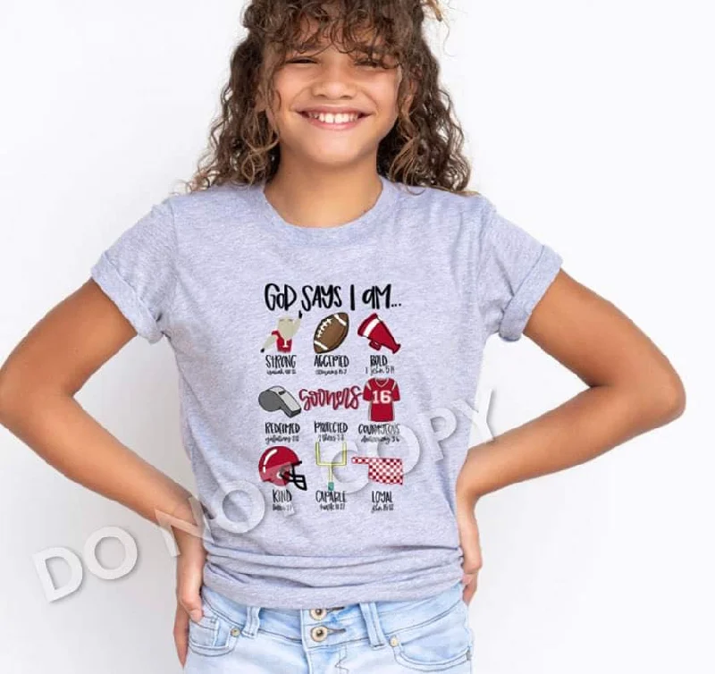 God Says I Am Kids Tee (multiple designs)