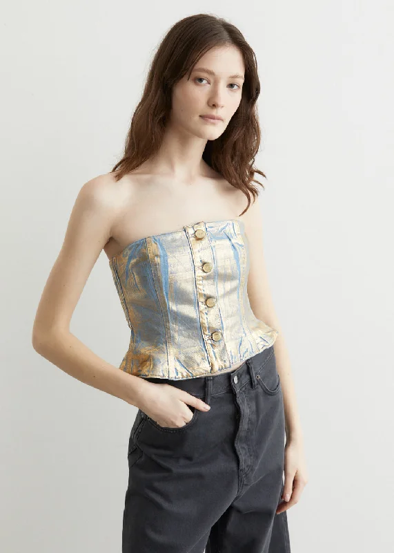 Gold Denim Top