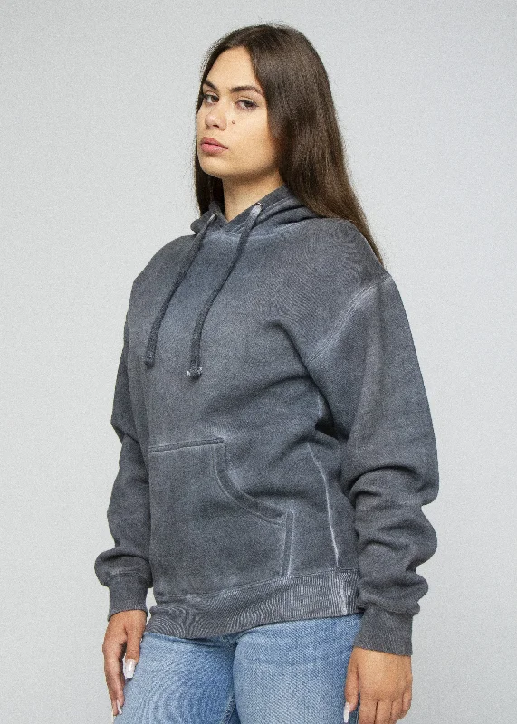 Navy Oil Wash Hoodie