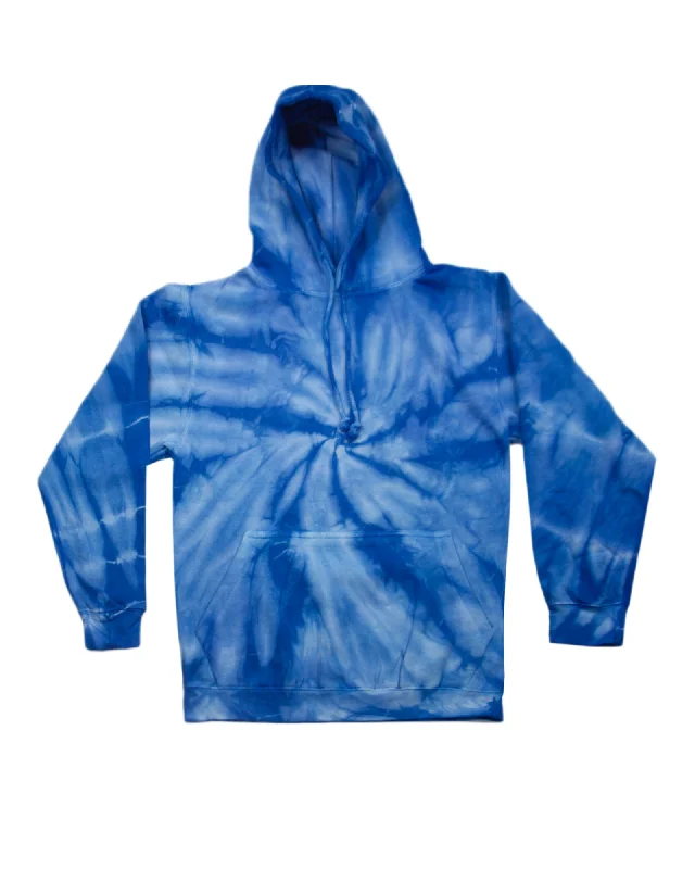 Blue Spiral Tie Dye Hoodie