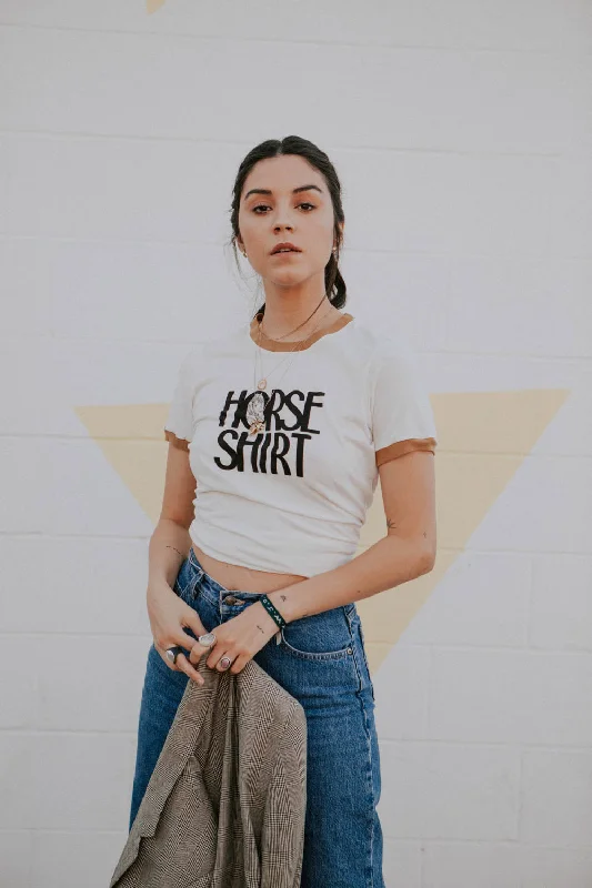 Horse Shirt Ringer Tee