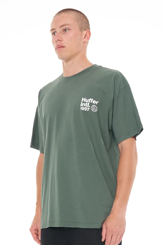 Huffer Mens Block Tee 220 Conference Sage Leaf