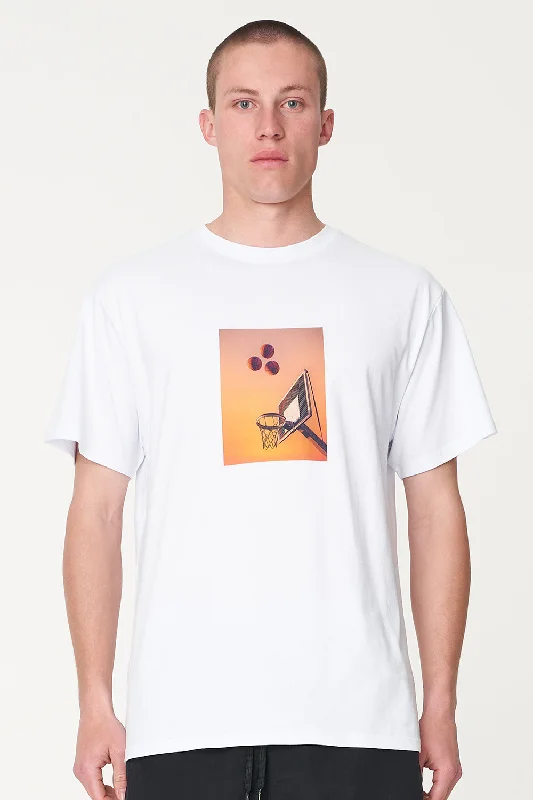 Huffer Mens Sup Tee/Free Throw White