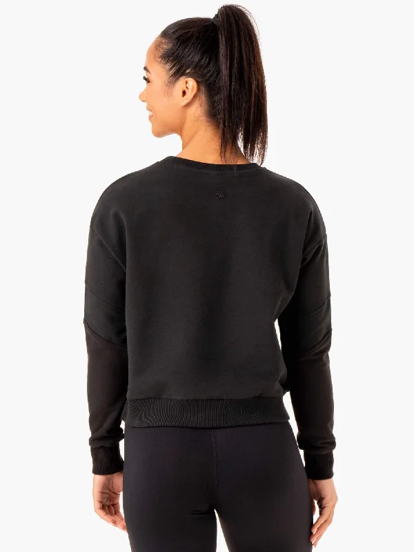 Hybrid Pullover Jumper - Black/Charcoal