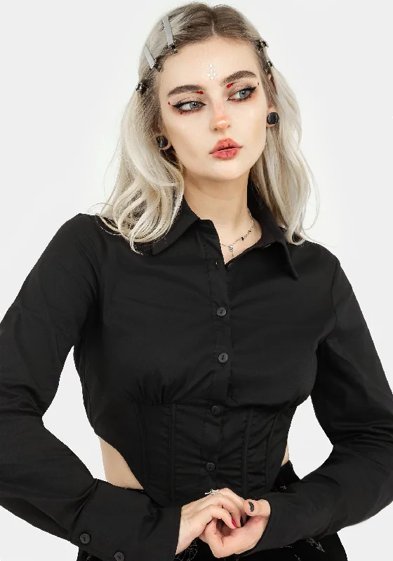 Ingram Collared Corset Shirt