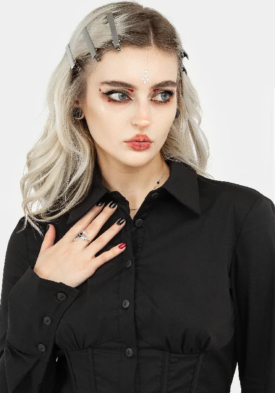 Ingram Collared Corset Shirt