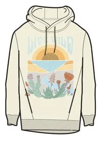 Live Wild Recycled Cotton Oversized Hoodie - Birch