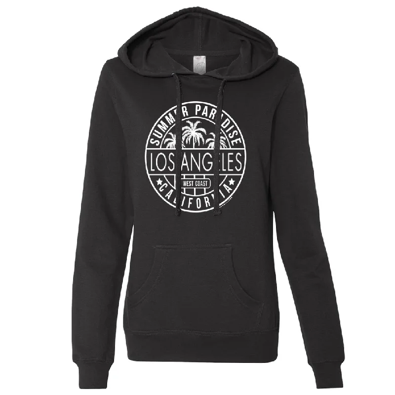 Los Angeles California West Coast Ladies Lightweight Fitted Hoodie