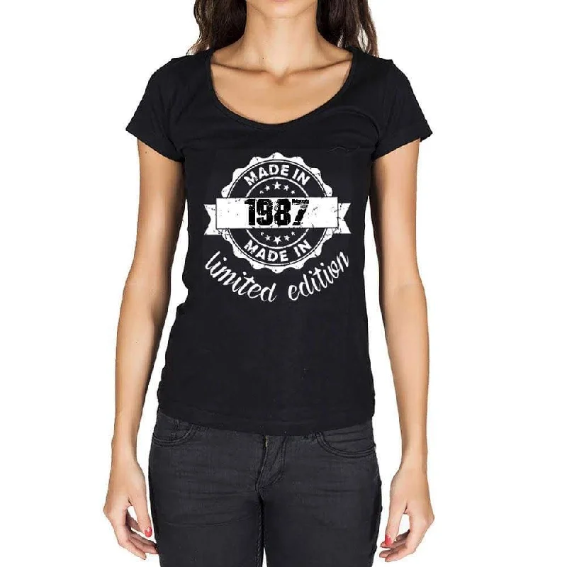 Made in 1987 Limited Edition Women's T-shirt Black Birthday Gift 00426