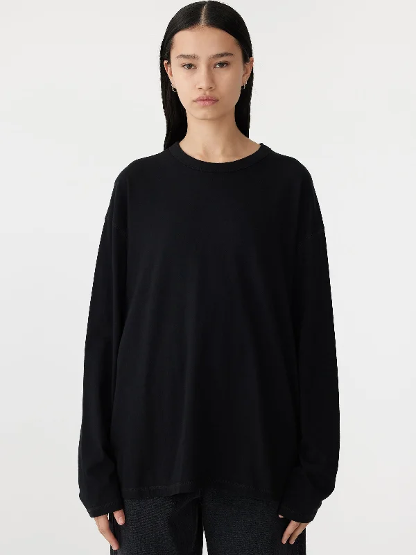 midweight coverstitch long sleeve t.shirt