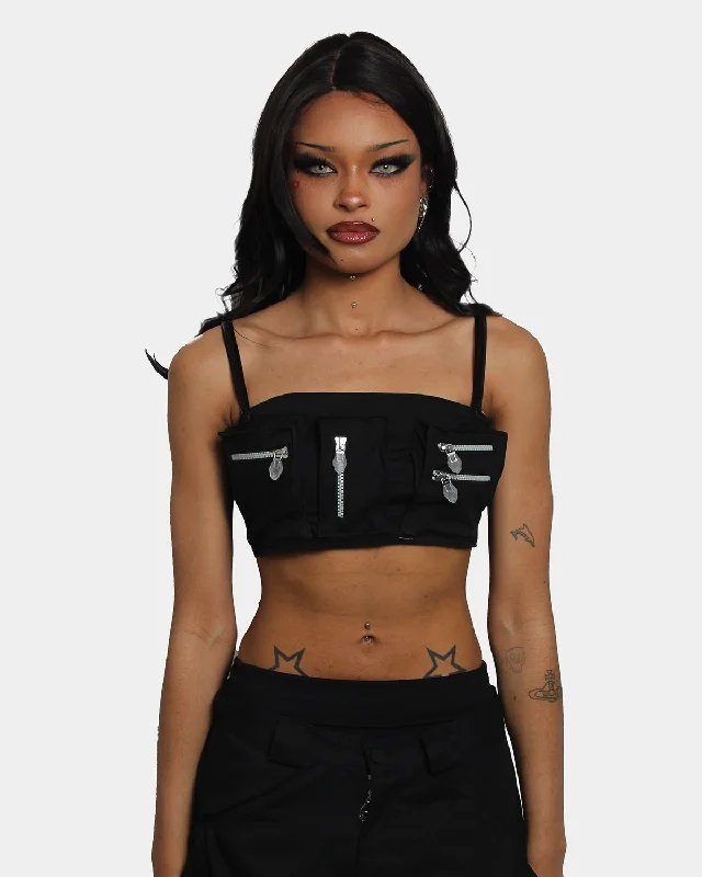 POCKET BRALET TOP BLACK