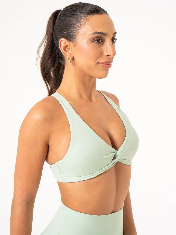 NKD Knot Sports Bra - Cucumber