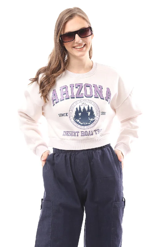 O172874 Slip On Sweatshirt With Ribbed Wide Trim - Heather Rose