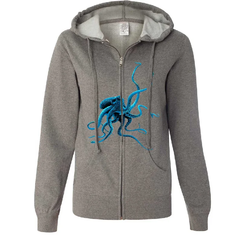 Octopus Ladies Zip-Up Hoodie