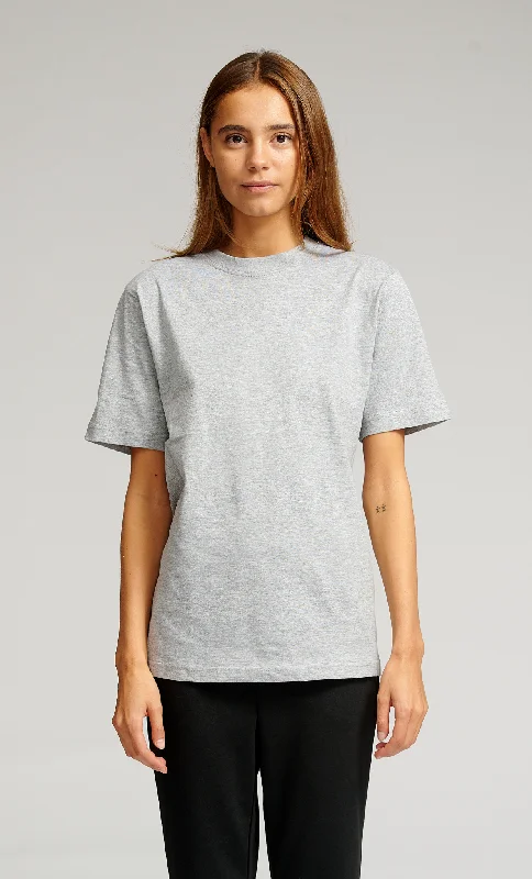 Oversized T-shirt - Grå Meleret