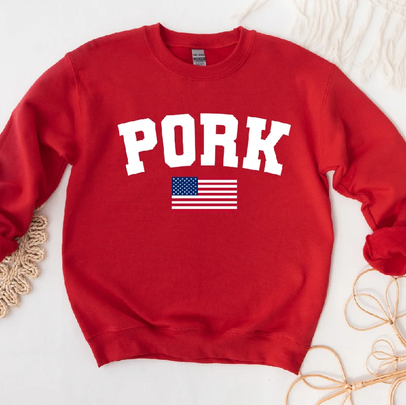 Pork Flag Crewneck (S-3XL) - Multiple Colors!