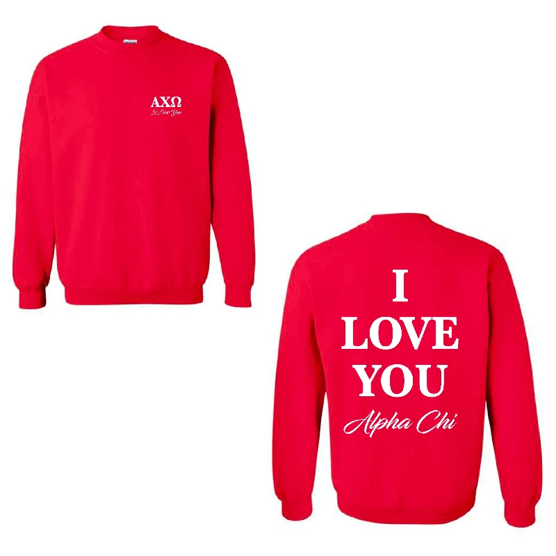 Red I Love You Crewneck