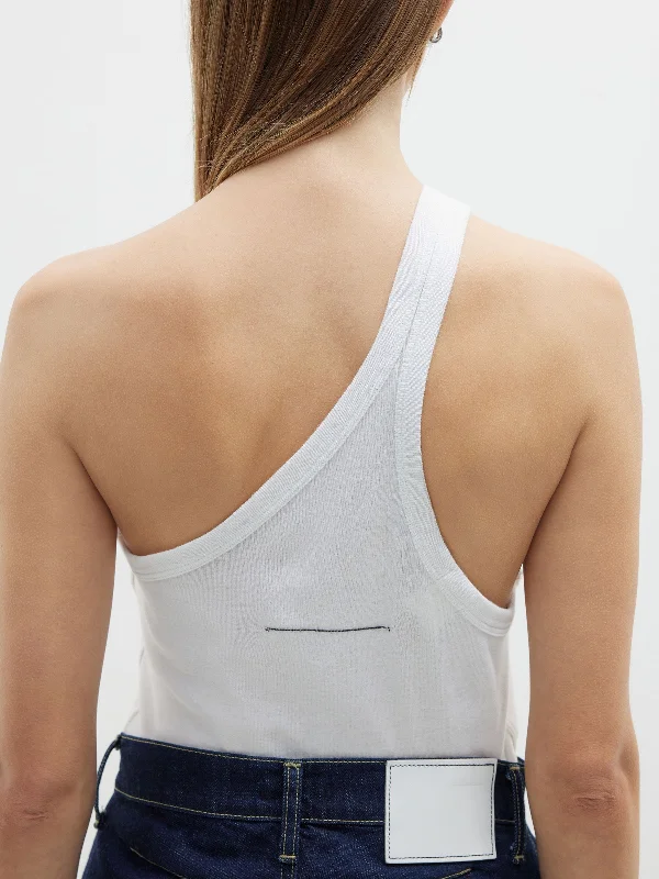 rib cutaway one shoulder tank