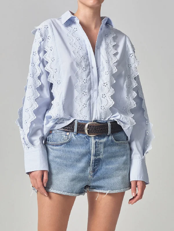 Shay Popover (Scalloped) Shirt - Santa Cruz