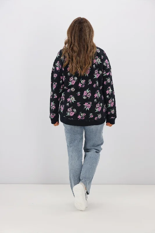 Shine On Label Andie Floral Printed Crew