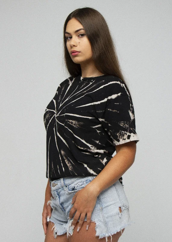 Black / Khaki Spiral Tie Dye T-Shirt